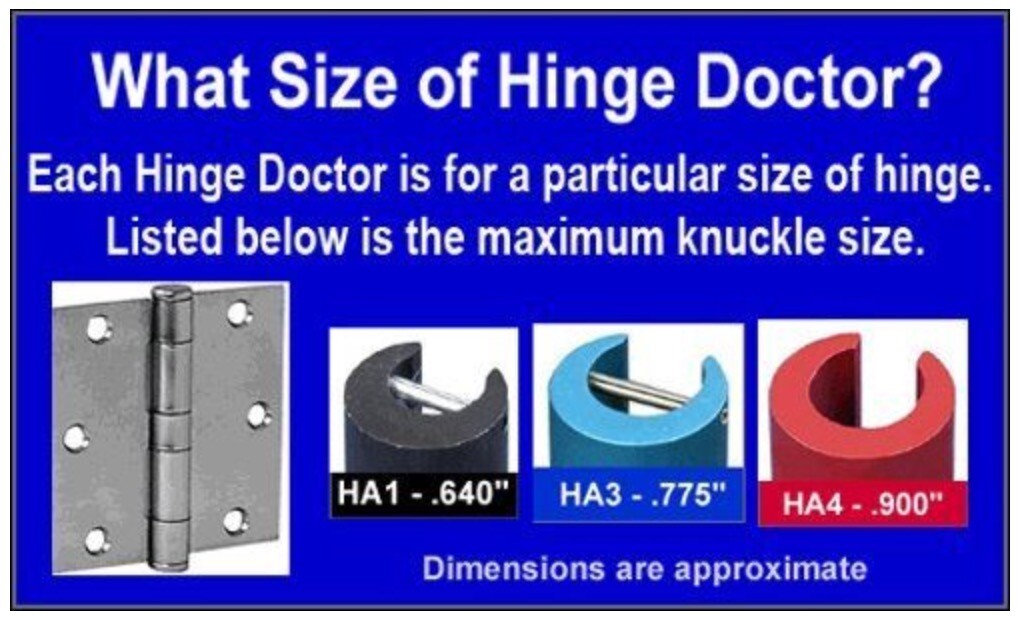 Hinge Doctor Full Set HA1234D, w case & updated instructions. New Notched Style! gallery