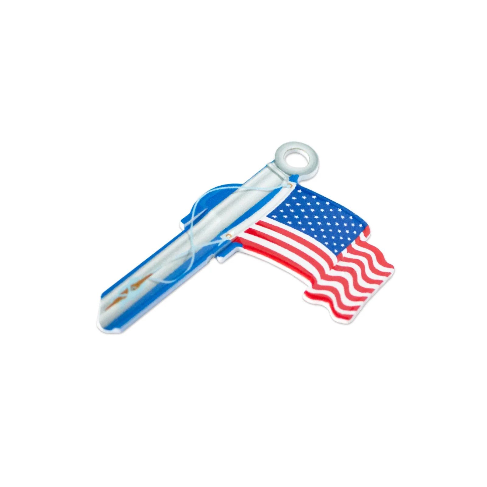 LUCKY LINE B101K UNITED STATES FLAG KWIKSET KW1 KEYWAY HOUSE KEY SHAPES gallery