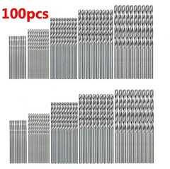 100pcs Titanium Coated HSS Drill Bit Set 1–3mm High Speed Steel Tools