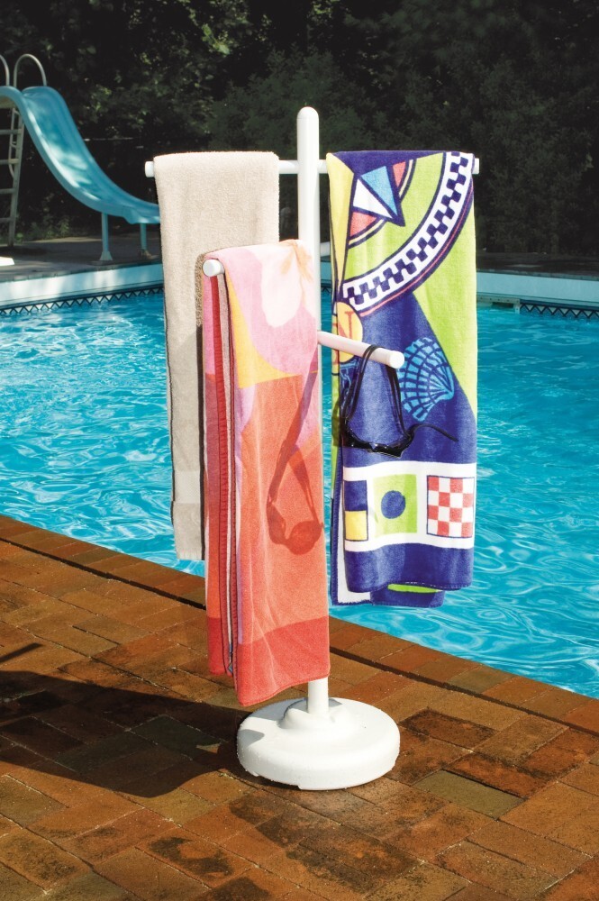 Poolside & Outdoor 3 Bar Vertical Towel Rack gallery