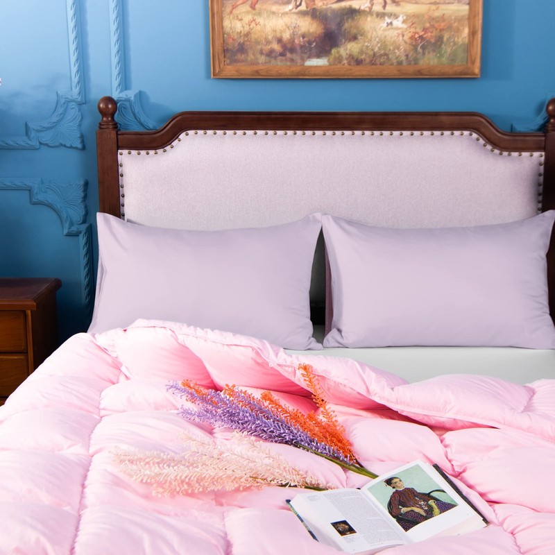 NTBAY 500 Thread Count 100% Egyptian Cotton Queen Pillowcases, Super Soft and gallery