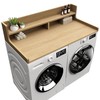 Washer Dryer Countertop, 54" x 27.55" 2-Tier Washer Dryer Topper with Oak gallery