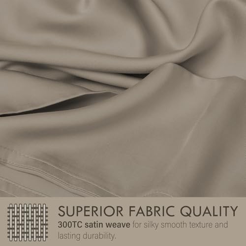 Home Sheets Bed Sheet Set, 100% Rayon derived from Bamboo, Queen Taupe gallery