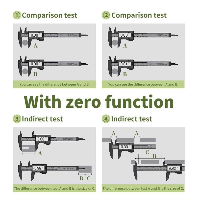SCITOOLS Small Digital Caliper 0-4" Mini Measuring Tool, Micrometer 4" gallery