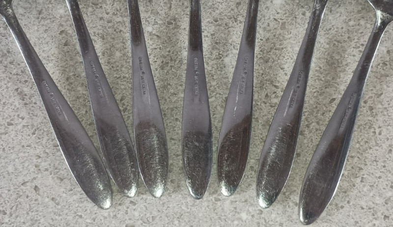 Oneida Mooncrest Stainless Place Oval Soup Spoon 7 1/4" SC 2 1/4" LBWL Set Of 7 gallery