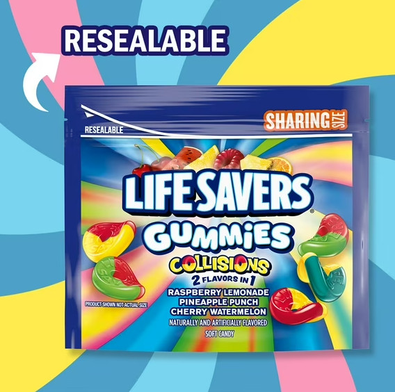 Life Savers Gummies Collisions Gummy Candy Fruit Mix, Sharing Size - 14.5 oz gallery
