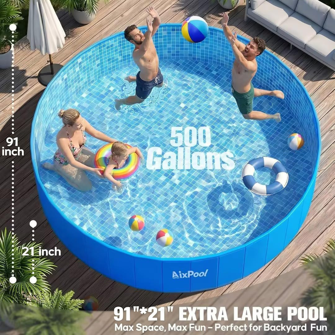 2026 Large Foldable Pool,Non-Inflatable Pool for Adult,Foldable Swimming Pool,Pl gallery