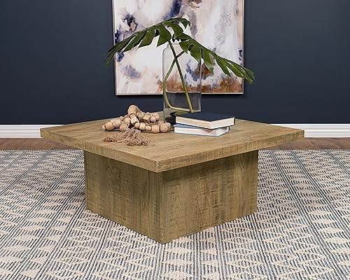 708068 Coaster Zetta Mango Brown Farmhouse Coffee Table Engineered Wood gallery
