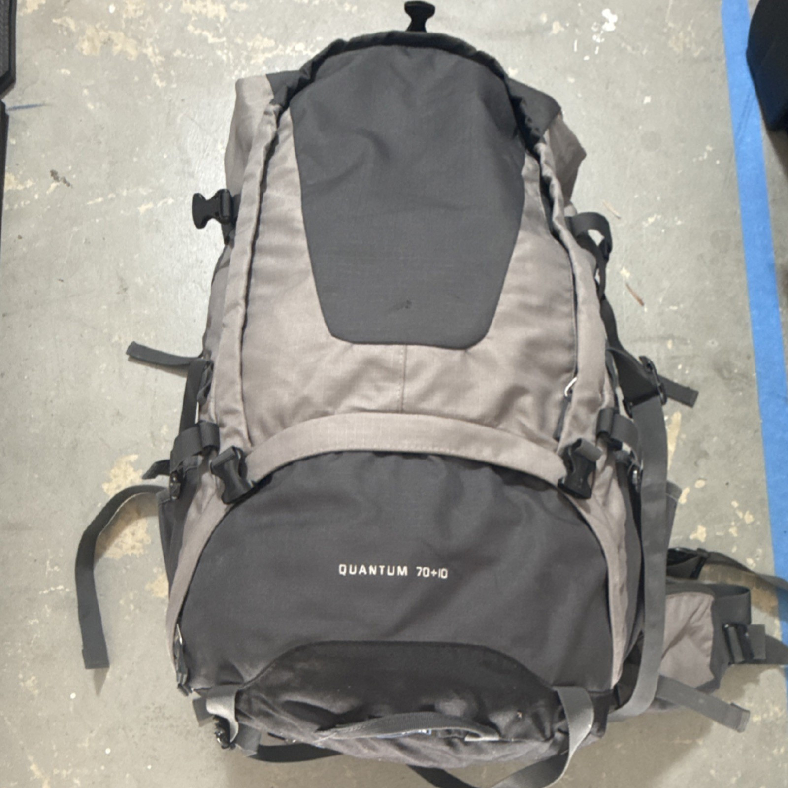 Transcend Quantum 70+10 Nylon Hiking Backpack Gray/Black 70+10L