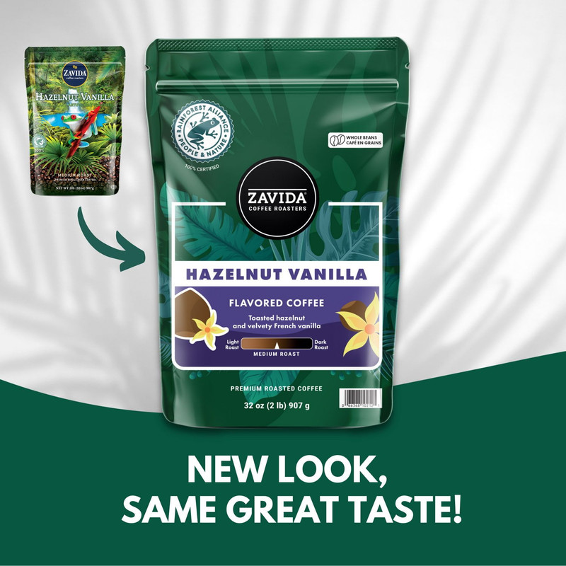 Zavida Coffee Whole Bean Coffee, Hazelnut Vanilla (32 oz.) Great Price gallery