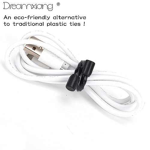 8Pcs 3-inch Silicone Cable Ties Reusable Steel-Core Silicone Twist 3 Inch Black gallery