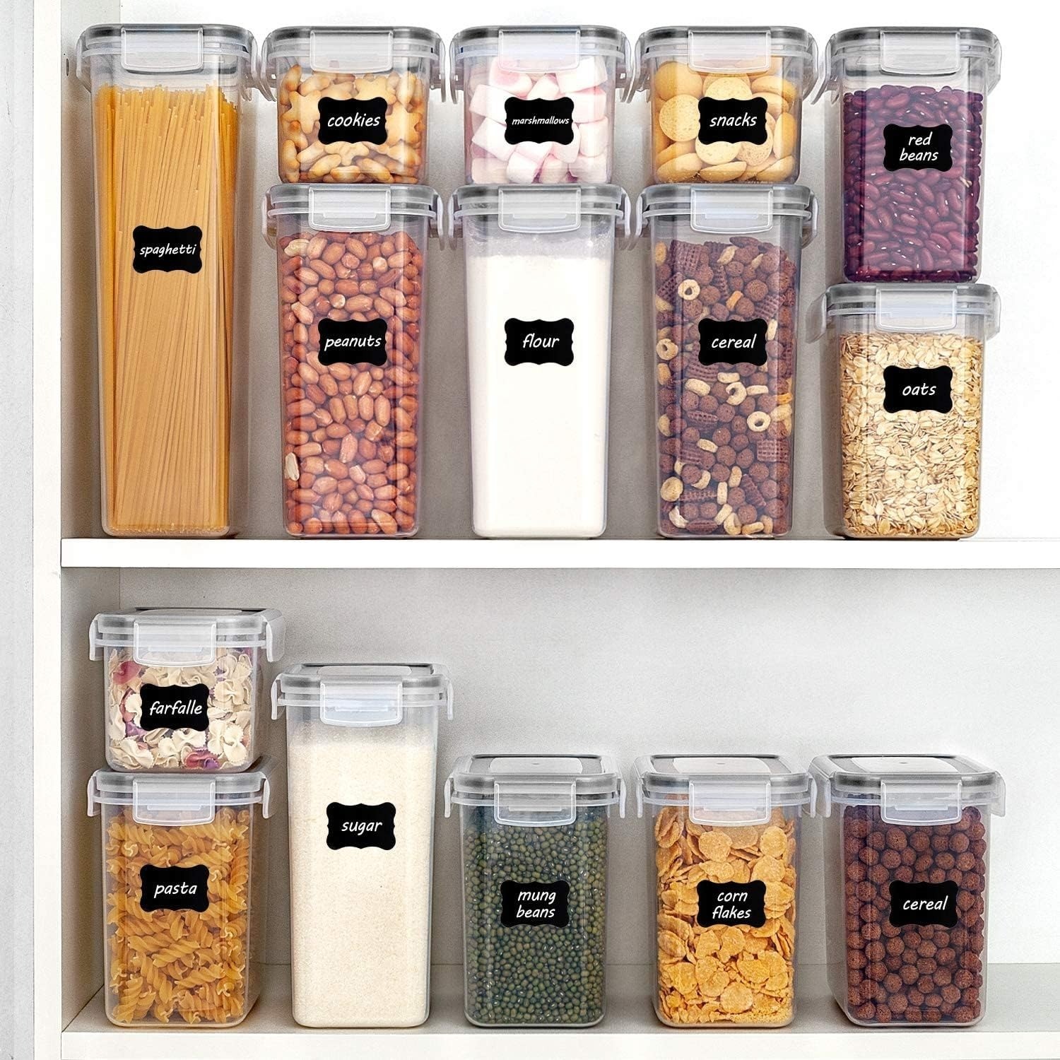 Airtight Food Storage Containers with Lids, Vtopmart 24 pcs Plastic, Black gallery