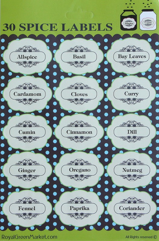 Self Adhesive Labels for Spice Jars and Bottles Permanent Spice printed Stickers gallery