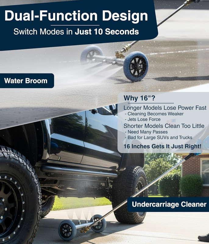 ® Undercarriage Pressure Washer Attachment & Water Broom | 1500-4000 PSI gallery