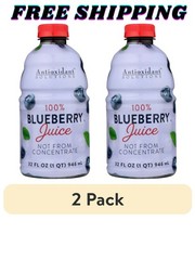 (2 pack) Antioxidant Solutions 100% Blueberry Juice Not from Concentrate…