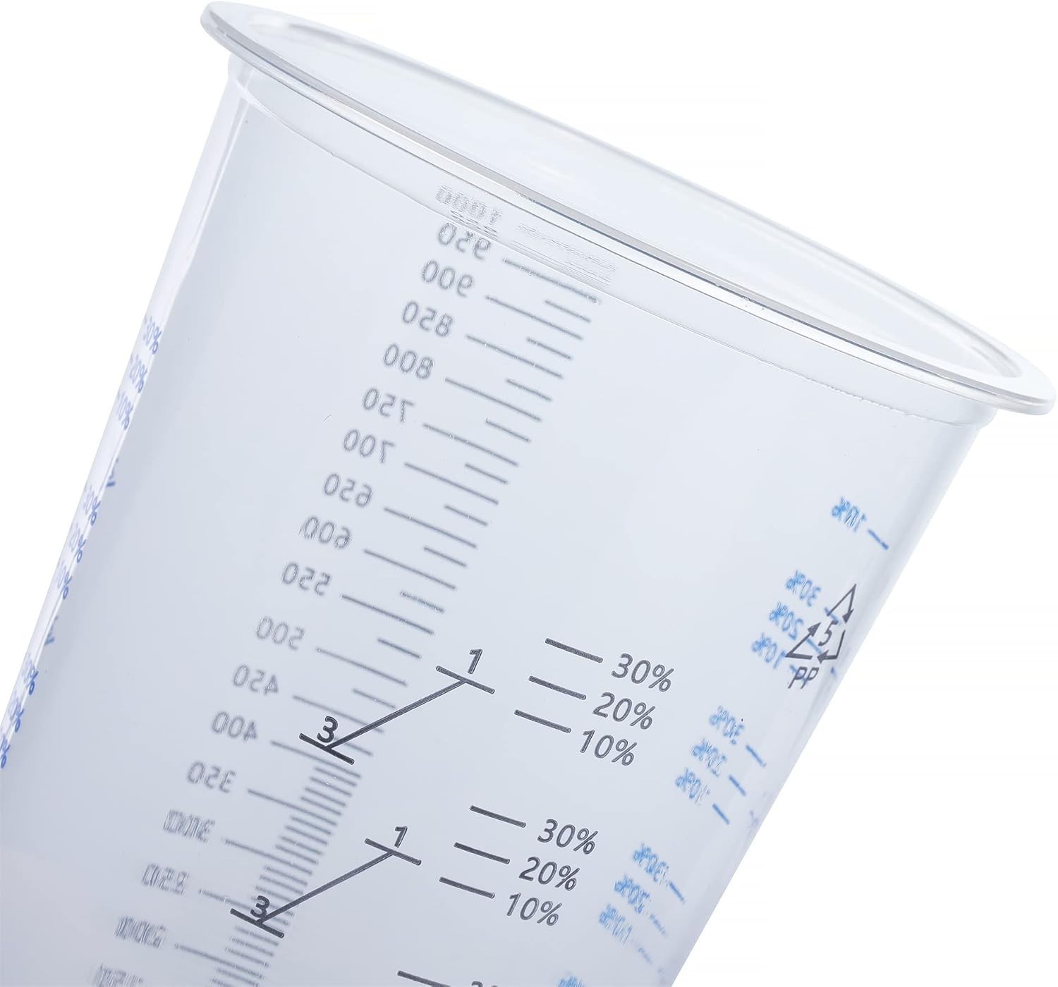 32oz.(1000ml) Disposable Flexible Clear Graduated Plastic Mixing Cups gallery