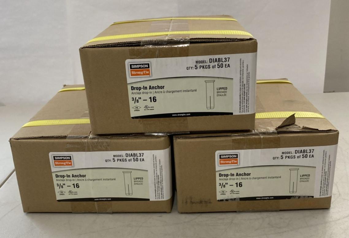 (750) Simpson DIABL37 DIAB Lipped Drop-In Internally Threaded Anchor 3/8-in. Rod gallery