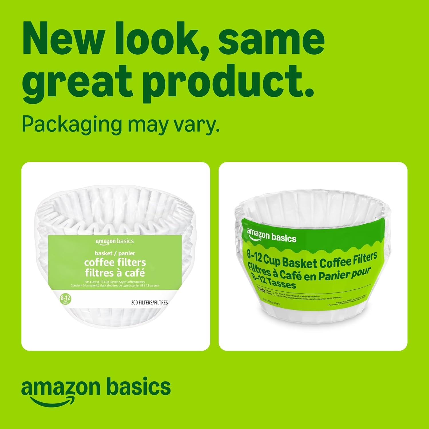 Coffee Filters 8-12 Cup, 200 Count, Basket Coffee Filter, Paper Filters White gallery