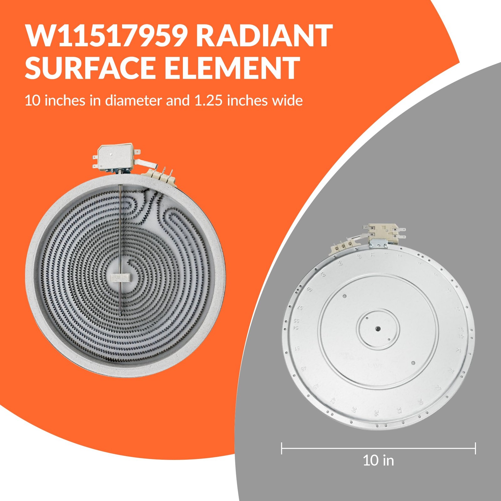 𝟮𝟬𝟮𝟲 Upgraded W11517959 W10169799 W10275048 Dual Range Radiant Surface El... gallery