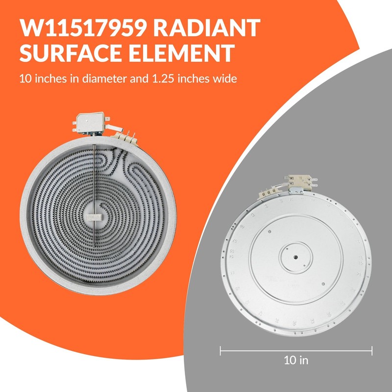 𝟮𝟬𝟮𝟲 Upgraded W11517959 W10169799 W10275048 Dual Range Radiant Surface El... gallery