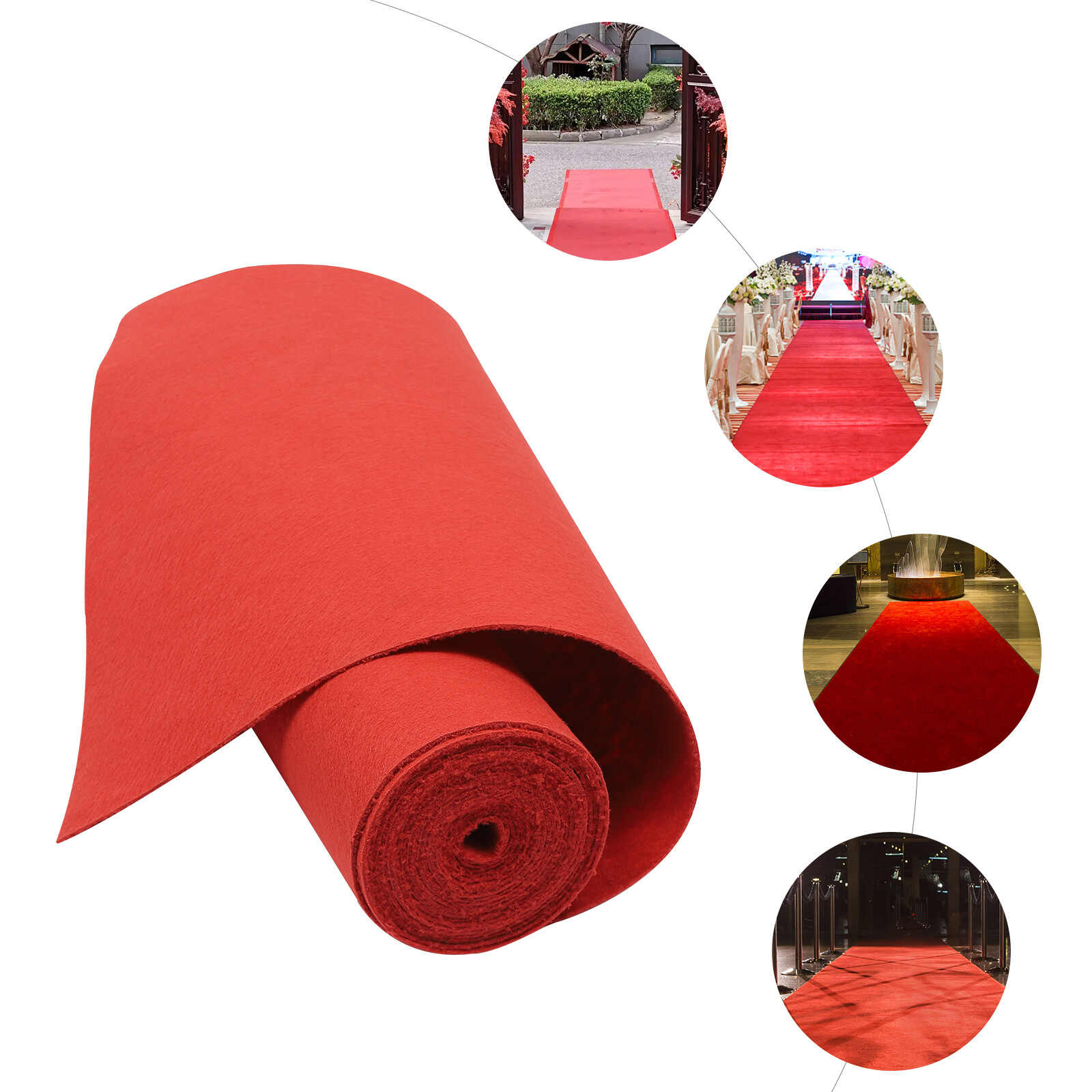 3ft x 33ft Red Carpet Runner Aisle Runner Party Runway Hallway Rug Floor Mat gallery
