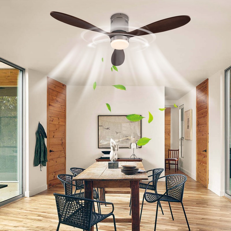 Ceiling Fan with Dimmable Light 6-speed Adjustable Ceiling Fan 52 Inch Smart gallery
