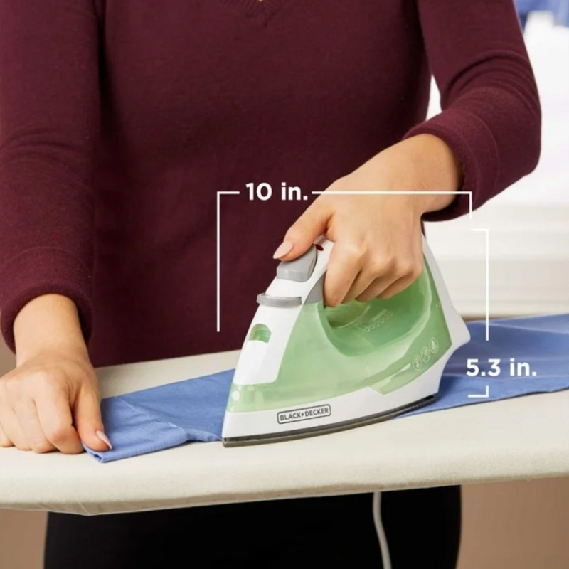 BLACK+DECKER Easy Steam Iron for Clothes, Smart Steam, 1200W, TrueGlide Nonstick gallery