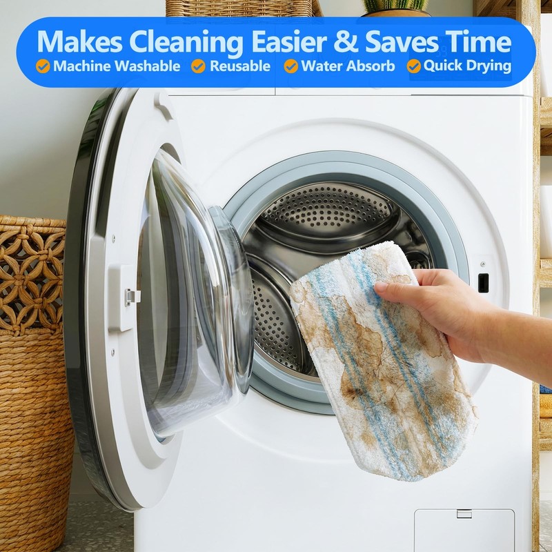 20 Pack Mop Replacement Pads for O Cedar H2pro Flat Mops,Mop Pads for O-Cedar... gallery