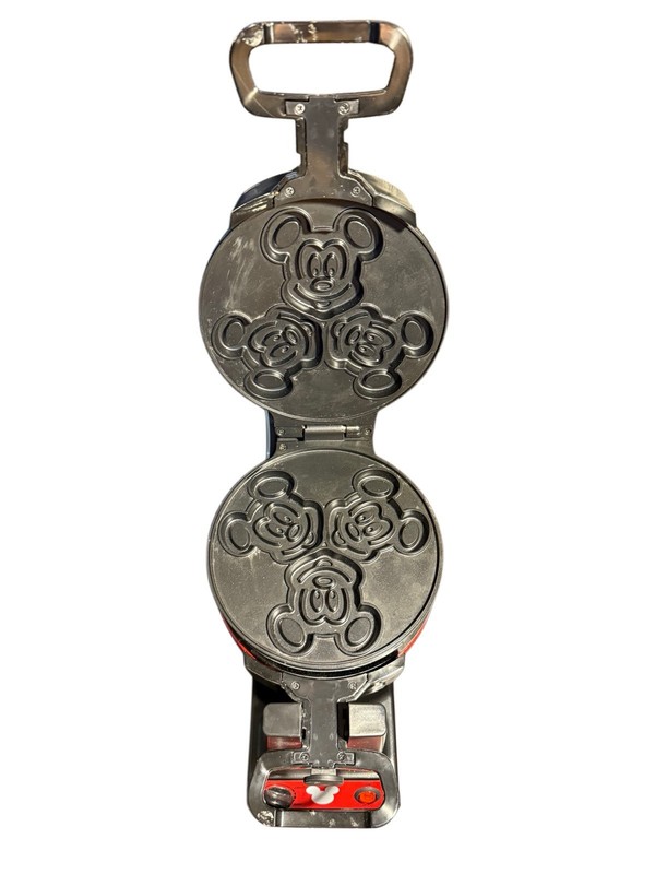 Disney Mickey Mouse 90th Anniversary Double Flip Nonstick Waffle Maker Red Black gallery