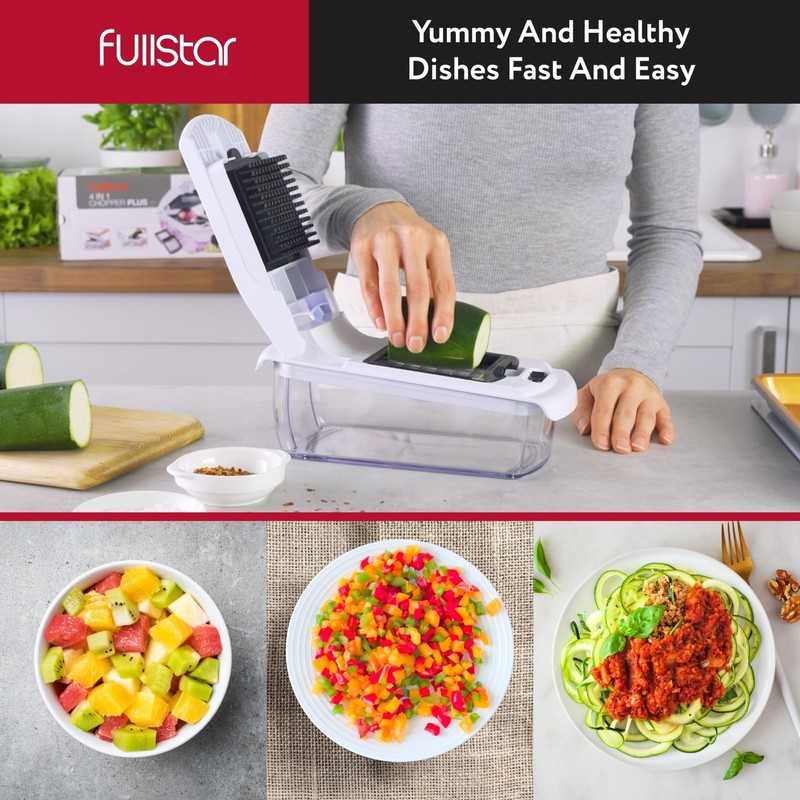 Fullstar Vegetable Chopper - Spiralizer Vegetable Slicer - Onion Chopper with... gallery