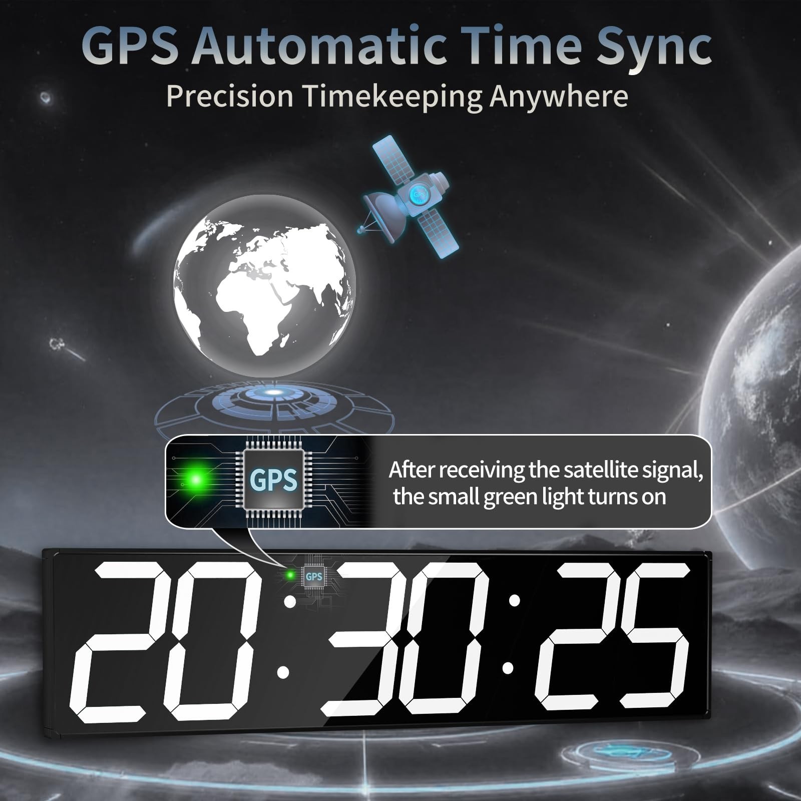28.4'Large Digital Wall Clock,Automic Digital Clock with Alarm,Clendar and Te... gallery