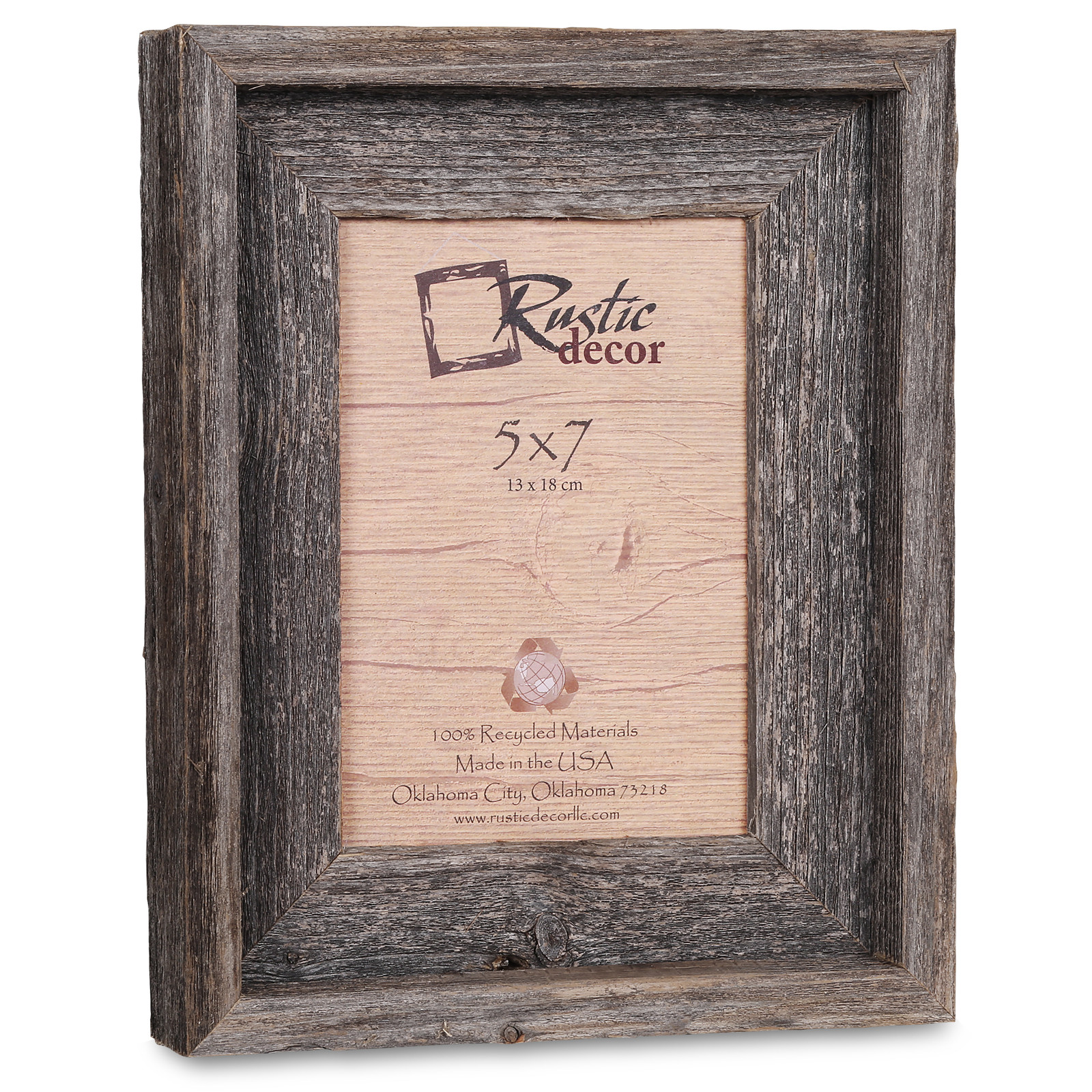 5x7-2" Wide Signature Reclaimed Rustic Barn Wood Picture Frame gallery