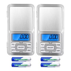 2pcs High Accuracy Mini Electronic Digital Pocket Scale Jewelry Weighing Bala…