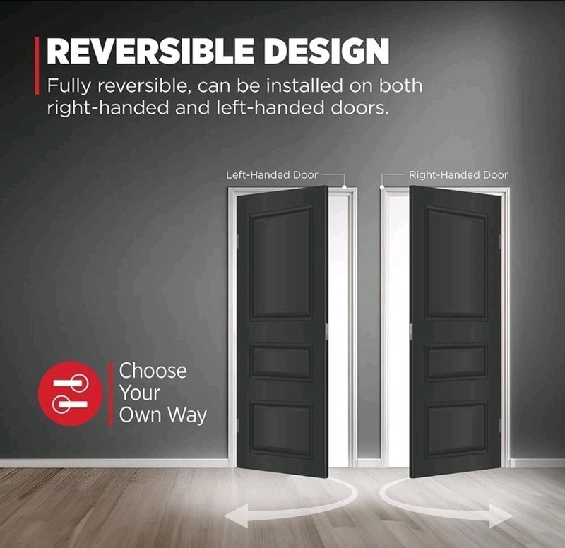 Kwikset Trafford Matte Black Reversible Round Straight Half Dummy Door Handle gallery