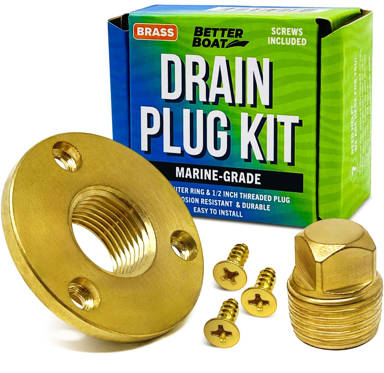 Boat Drain Plug Kit Boat Plug Kit 1/2" for Transom Threaded Boat Drains gallery