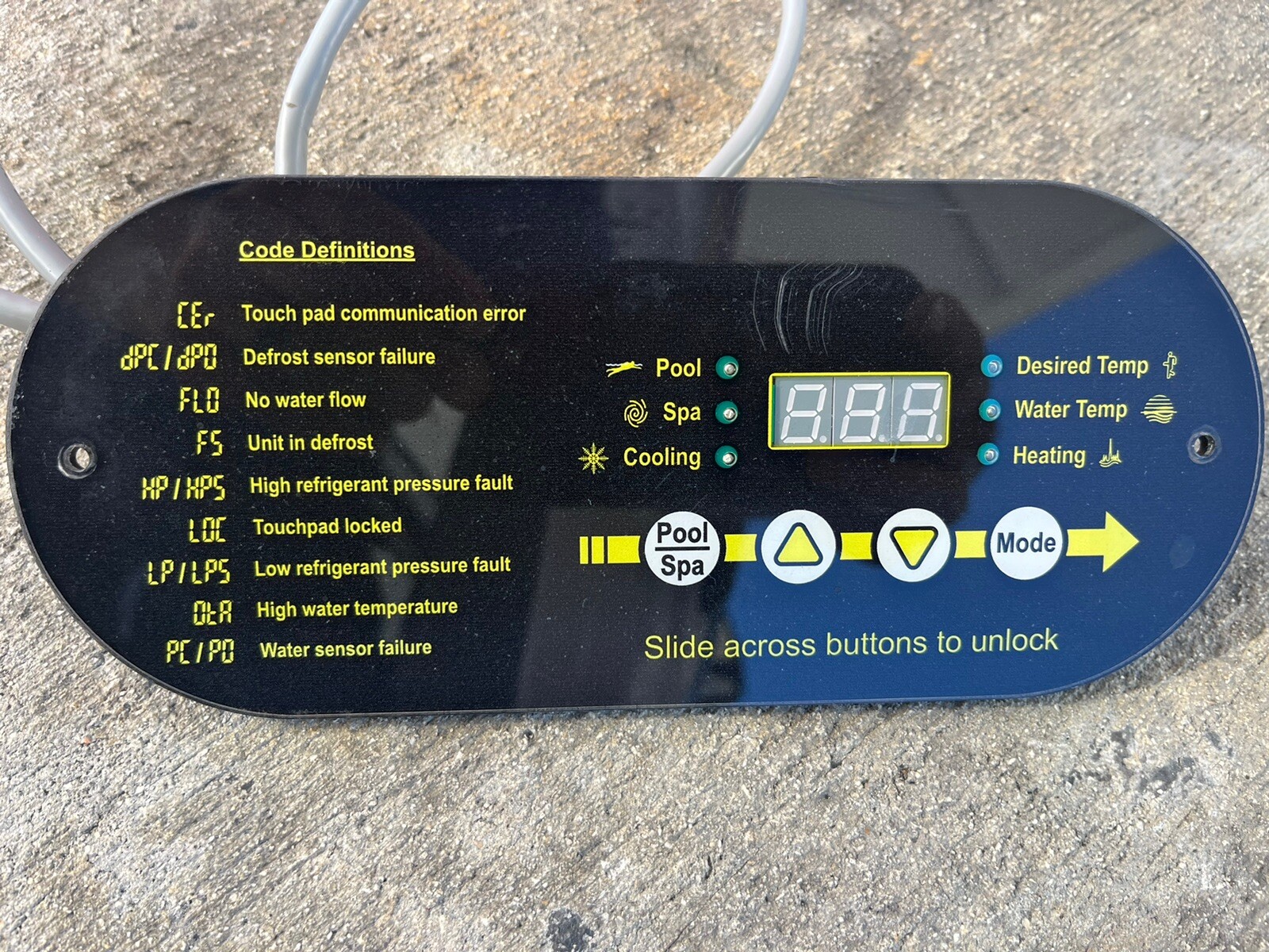 AQUACAL ECS0276 Digital Display Control Panel (4 Button) HP7 gallery