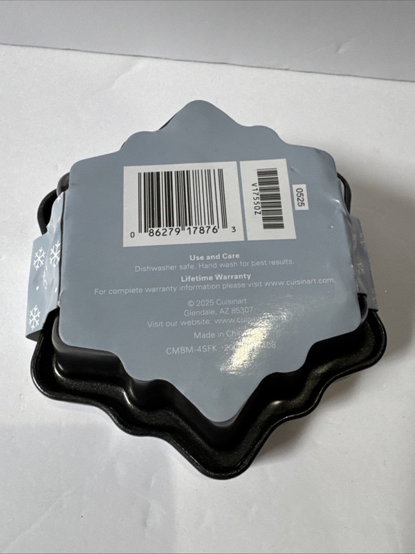 Cuisinart Bakeware Mini Snowflake Pans Set 4 Nonstick Holiday SEE INFO PICS gallery