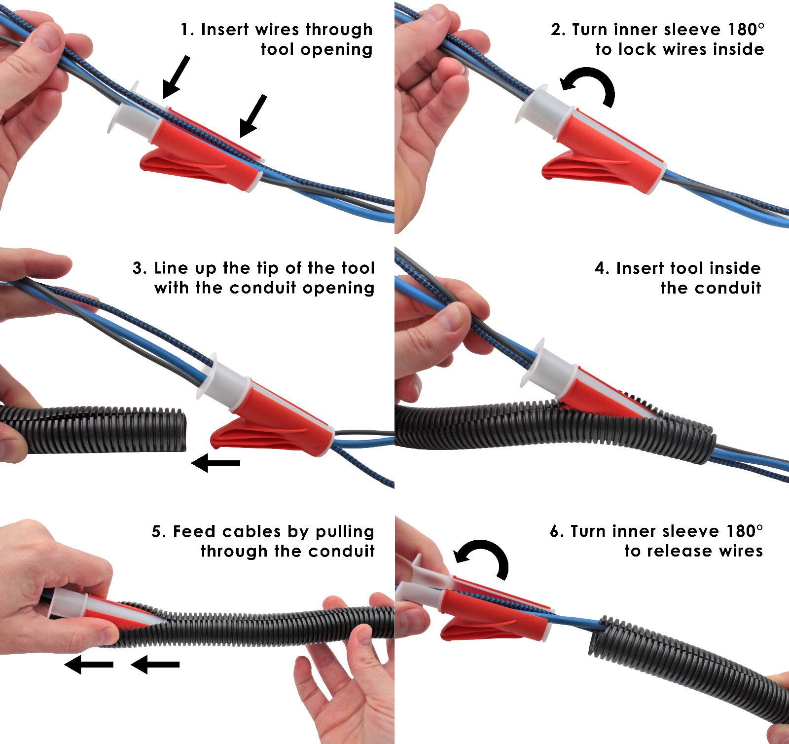 Split Wire Loom Insertion Installation Tools - Size Options - Electriduct gallery