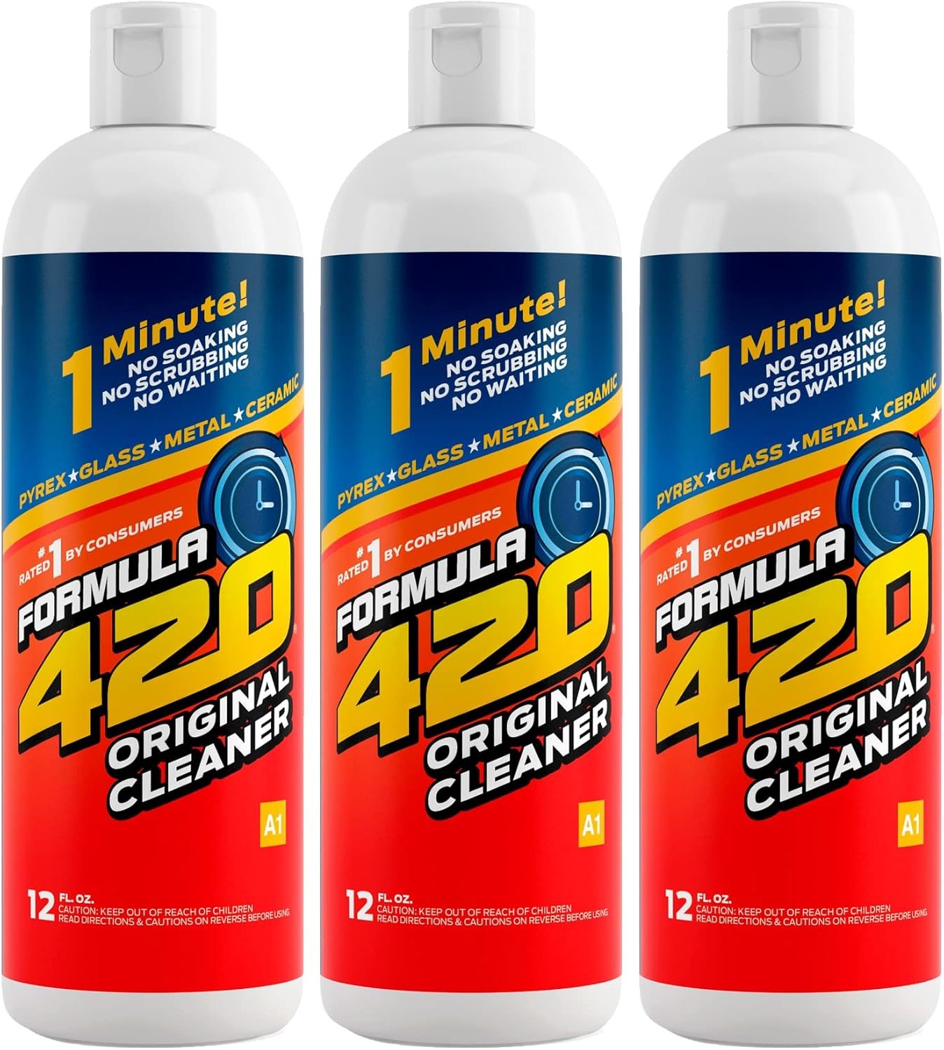 Formula 420 Cleaner - Glass, Metal Pyrex and Ceramic - 12 Oz. Bottles (3 Pack) gallery