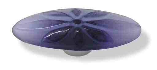 (5 Pack) 3-3/4 inch Betsy Fields Flower Pull Frosted Plum with Satin Nickel gallery