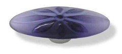 (5 Pack) 3-3/4 inch Betsy Fields Flower Pull Frosted Plum with Satin Nickel