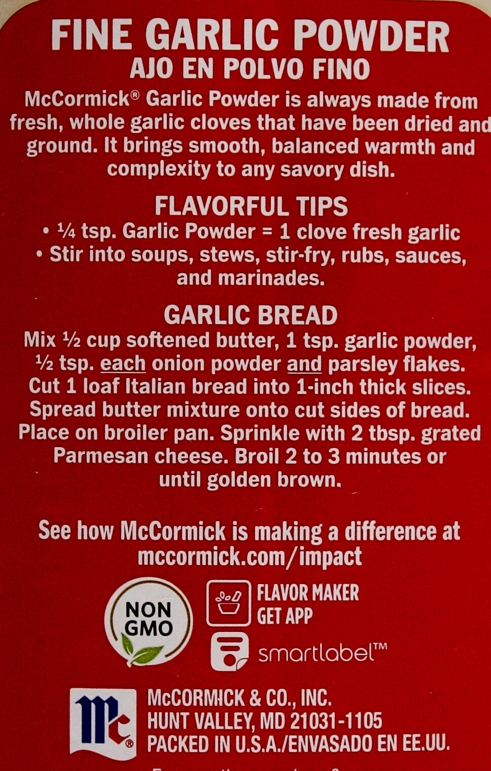 McMormick Fine Garlic Powder, 21 Ounce gallery