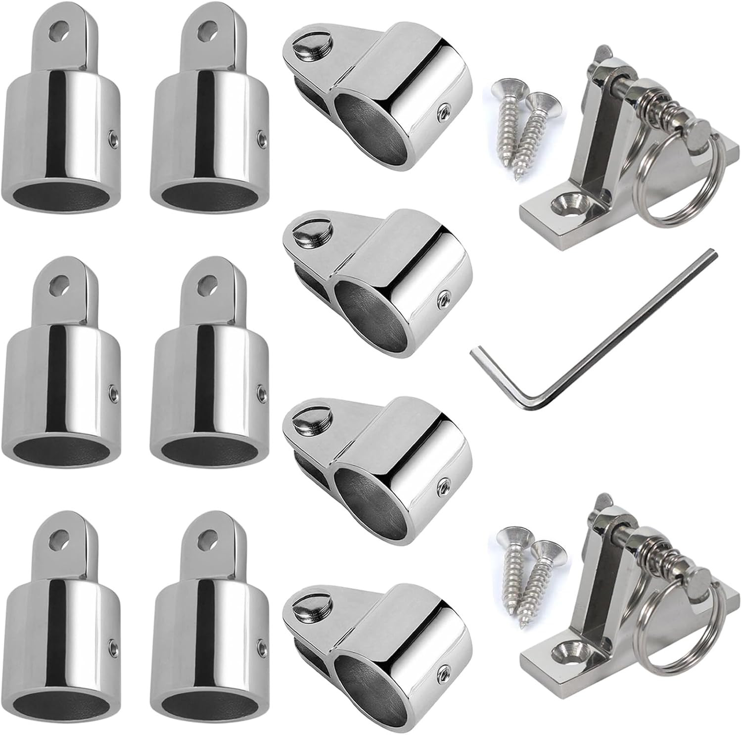 Bimini Top Hardware Kit, 12 PCS Replacement Parts Set Eye End Caps Jaw Slide gallery
