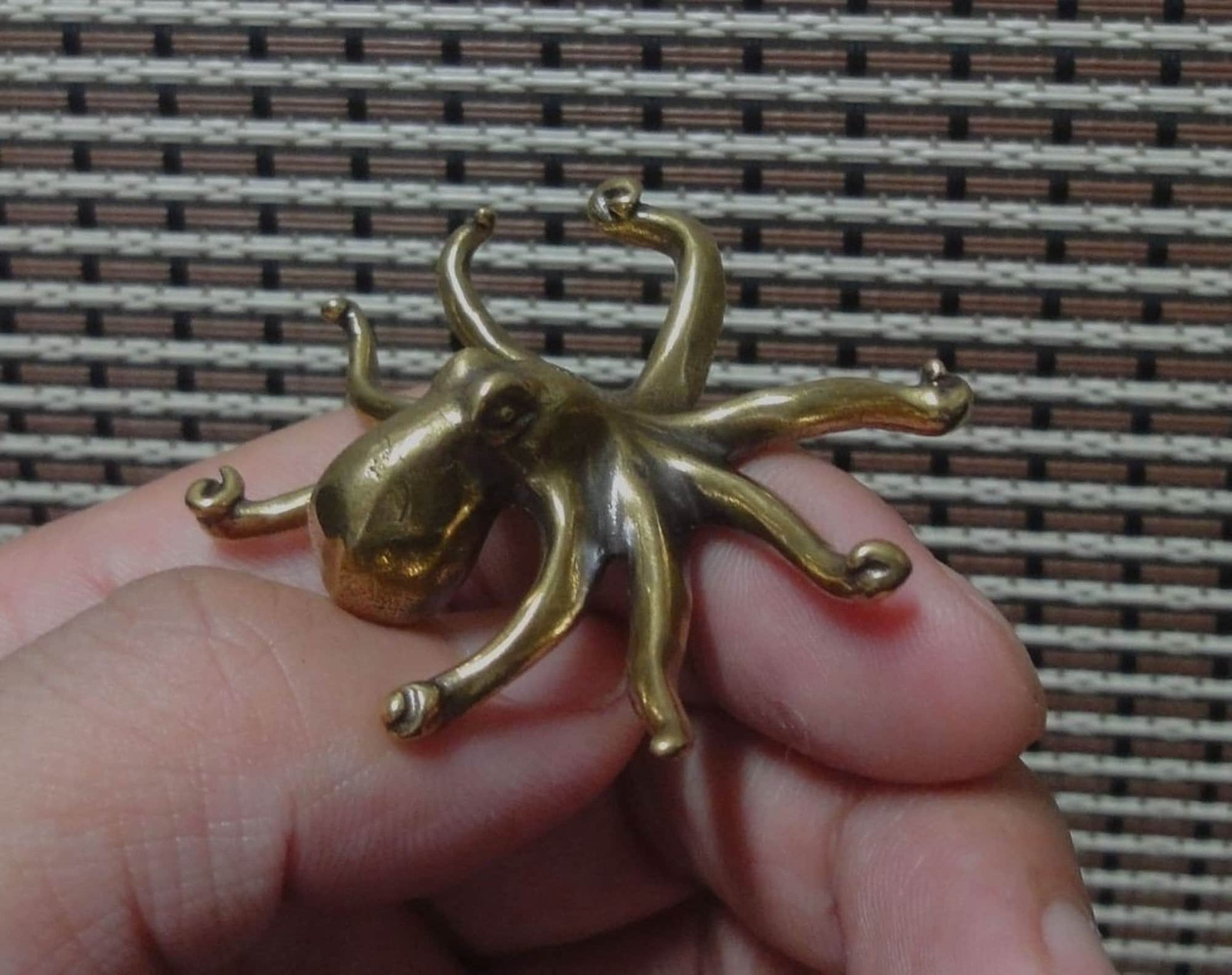 Vintage Style Solid Brass Pure Copper Sea Animal Octopus Figurine Statue gallery