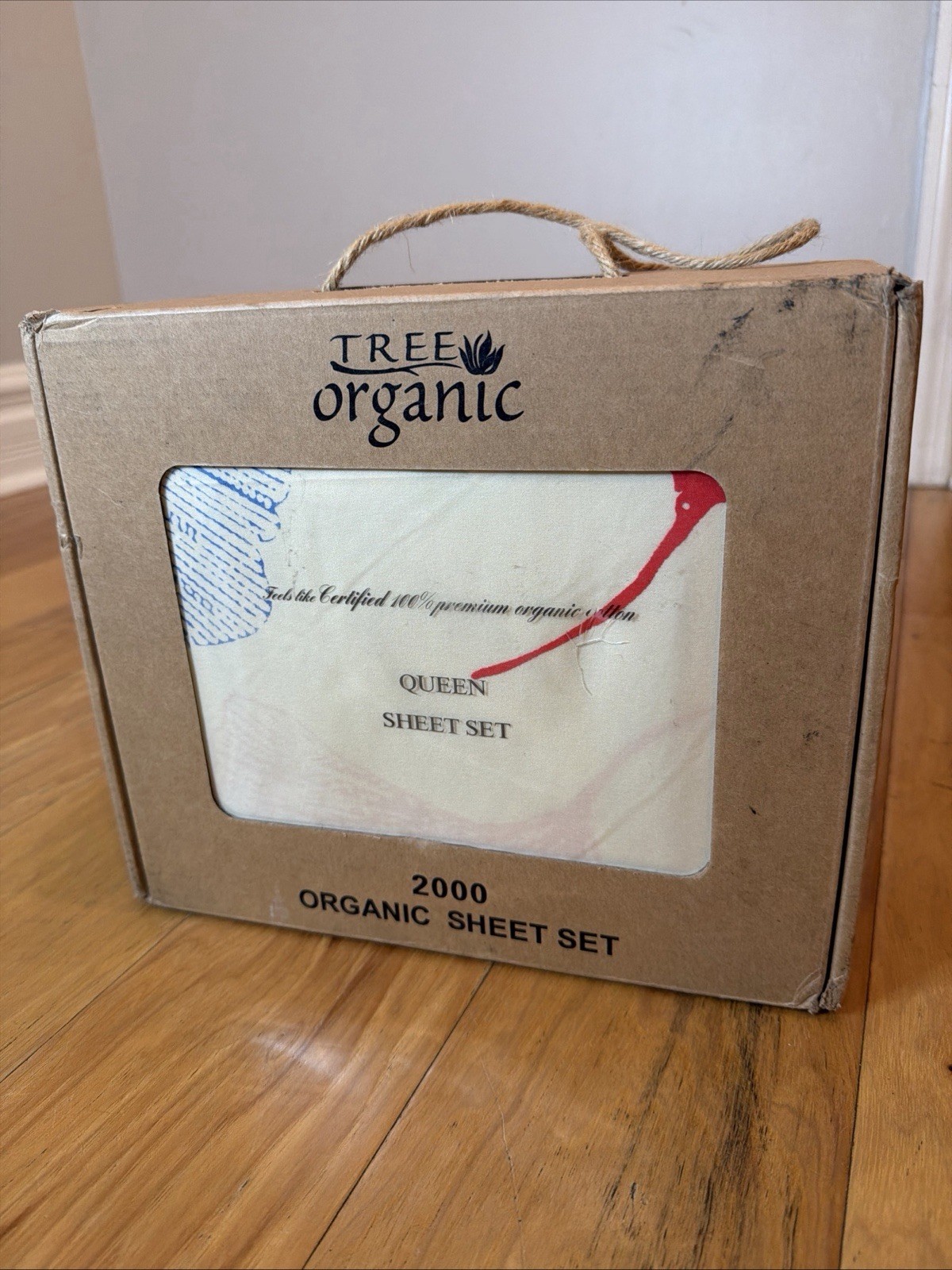 Tree Organic 100% Premium Quality Cotton 2000 Queen Sheet Set Botanical New gallery