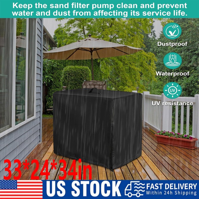 34in Pool Filter Pump Cover Pool Filter Cover Oxford Cloth Pool Filter for Intex gallery