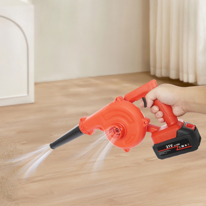 800W Battery Powered Cordless Leaf Blower, 6000-8000rpm Suction Blowing Machine gallery