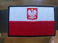 Poland Embroidered Iron On Patch 3 1/2 x 2 1/2 inches