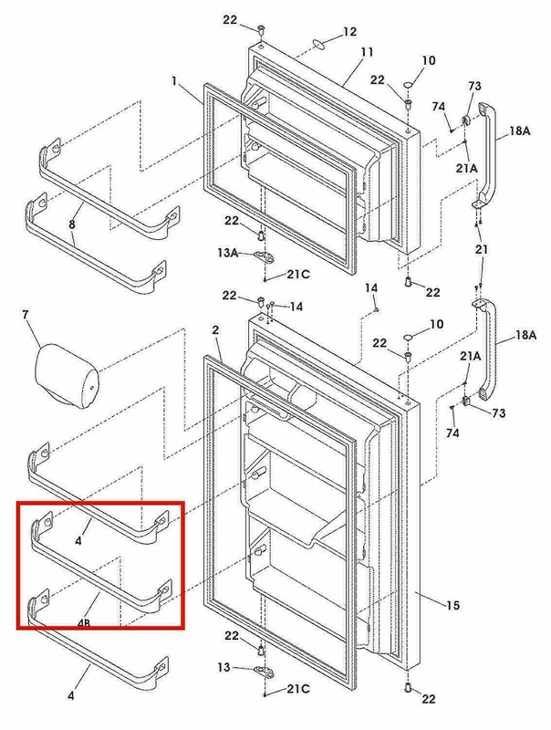 Fridge Door Shelf Retainer Bar Middle Rack 240534701 Kenmore FrigidaireFRT8B5EWC gallery