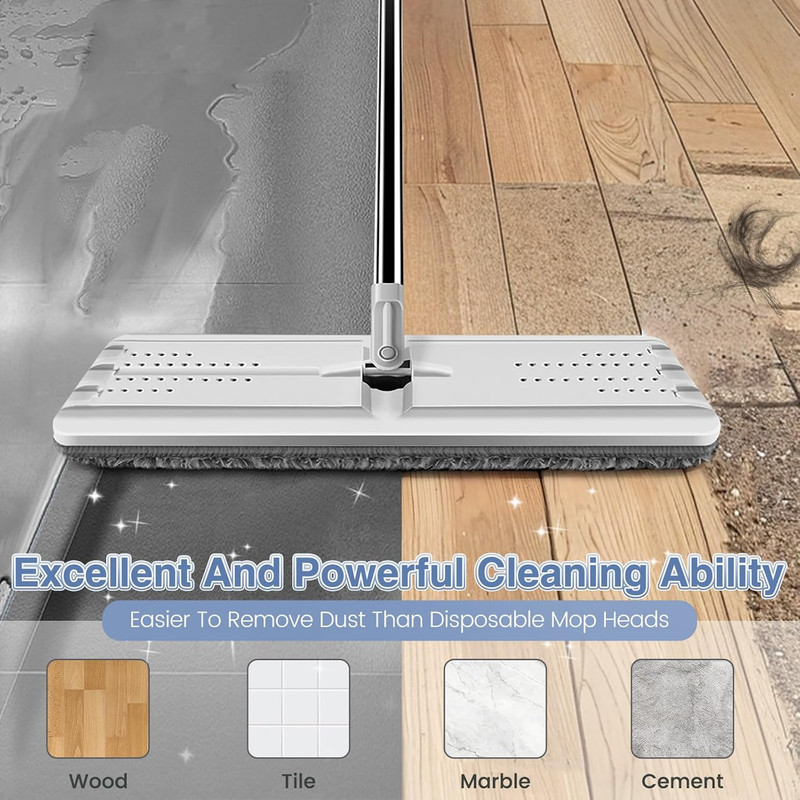 Flat Mop Head Replacement Pads Compatible with Joy-Moop Mop and Bucket Set, Reus gallery